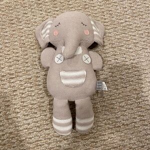 Theodore the Elephant by Living Textiles Baby Toy Knitted Stuffed Animal
